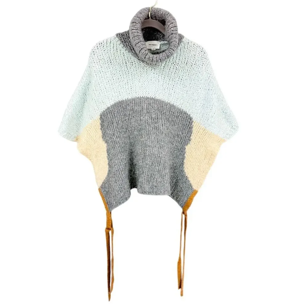 Sita Murt Mohair Alpaca Poncho Sweater Spain Quiet Luxury OS